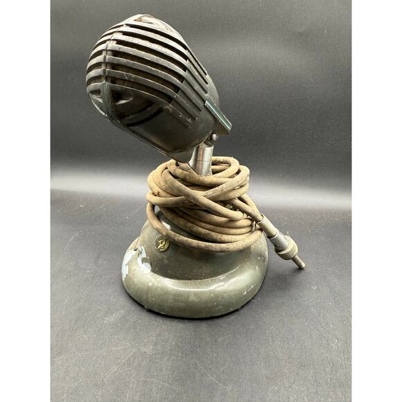 Vintage 1940's Shure Brothers 708SH microphone with S36 model stand - Picture 2 of 10